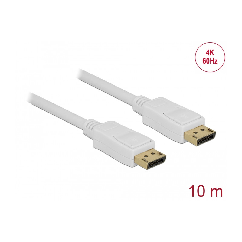 Delock Kabel DisplayPort 1.2 Stecker - DisplayPort Stecker 4K 60 Hz 10 m