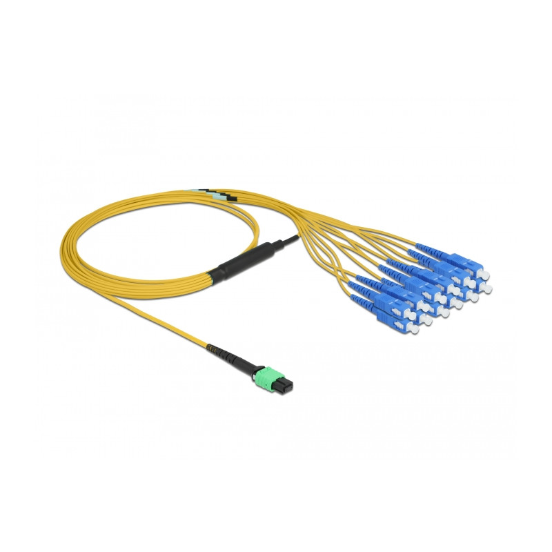 Delock LWL Kabel MPO Buchse zu 12 x SC Simplex Stecker, Singlemode, 9/125 µm, 2 m