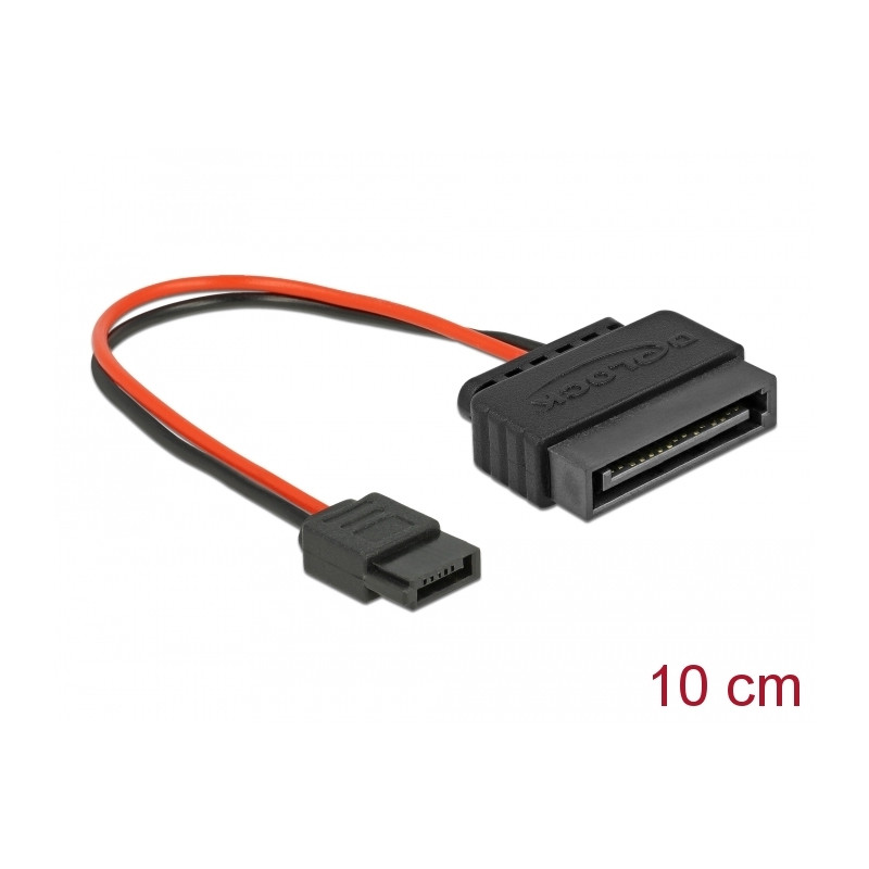 Delock Kabel Power SATA 15 Pin Stecker - Power Slim SATA 6 Pin Buchse 10 cm