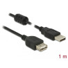Delock Verlängerungskabel USB 2.0 Typ-A Stecker - USB 2.0 Typ-A Buchse 1,0 m schwarz