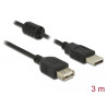 Delock Verlängerungskabel USB 2.0 Typ-A Stecker - USB 2.0 Typ-A Buchse 3,0 m schwarz