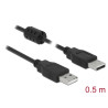 Delock Kabel USB 2.0 Typ-A Stecker - USB 2.0 Typ-A Stecker 0,5 m schwarz