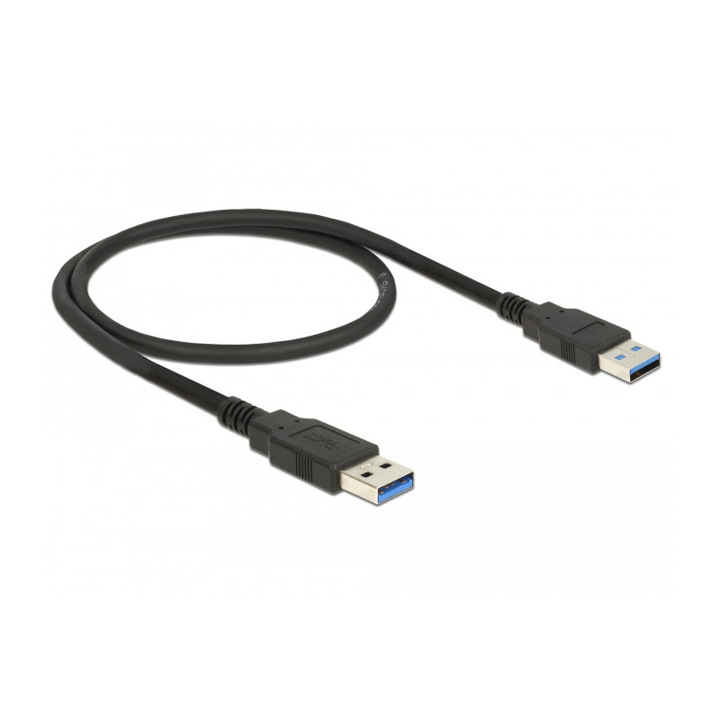 Delock Kabel USB 2.0 Typ-A Stecker - USB 2.0 Typ-A Stecker 0,5 m schwarz