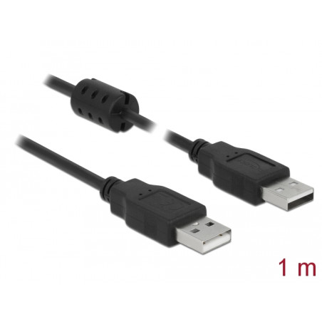 Delock Kabel USB 2.0 Typ-A Stecker - USB 2.0 Typ-A Stecker 1,0 m schwarz