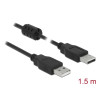 Delock Kabel USB 2.0 Typ-A Stecker - USB 2.0 Typ-A Stecker 1,5 m schwarz