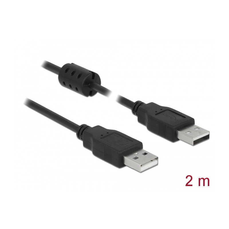 Delock Kabel USB 2.0 Typ-A Stecker - USB 2.0 Typ-A Stecker 2,0 m schwarz