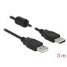 Delock Kabel USB 2.0 Typ-A Stecker - USB 2.0 Typ-A Stecker 3,0 m schwarz
