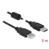 Delock Kabel USB 2.0 Typ-A Stecker - USB 2.0 Typ-A Stecker 5,0 m schwarz