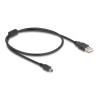Delock Kabel USB 2.0 Typ-A Stecker - USB 2.0 Mini-B Stecker 0,5 m schwarz