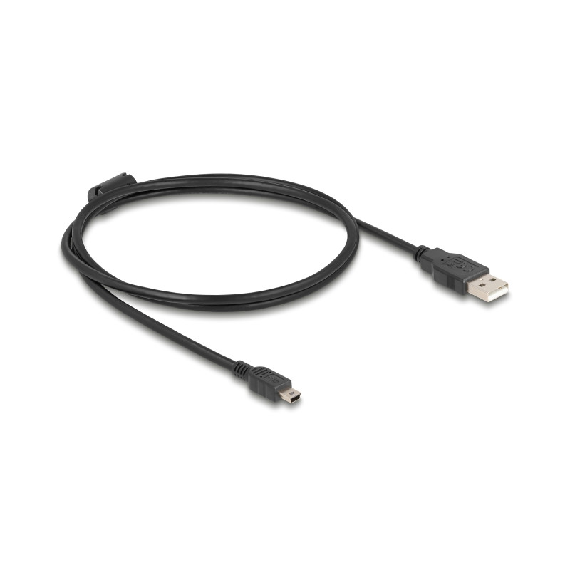 Delock Kabel USB 2.0 Typ-A Stecker - USB 2.0 Mini-B Stecker 1,0 m schwarz