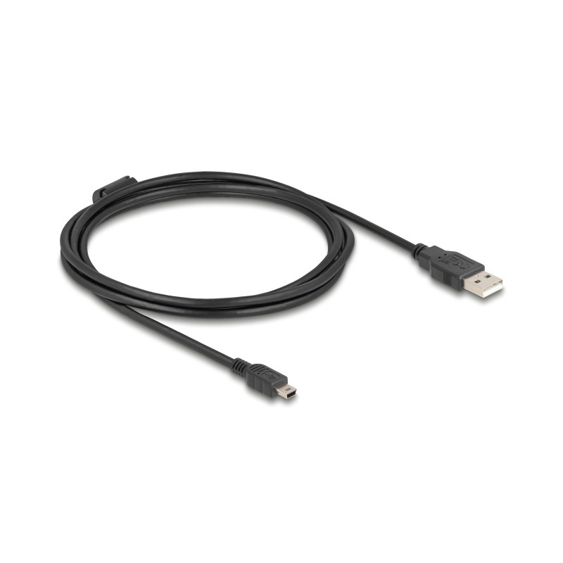 Delock Kabel USB 2.0 Typ-A Stecker - USB 2.0 Mini-B Stecker 2,0 m schwarz