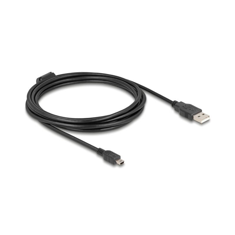 Delock Kabel USB 2.0 Typ-A Stecker - USB 2.0 Mini-B Stecker 3,0 m schwarz