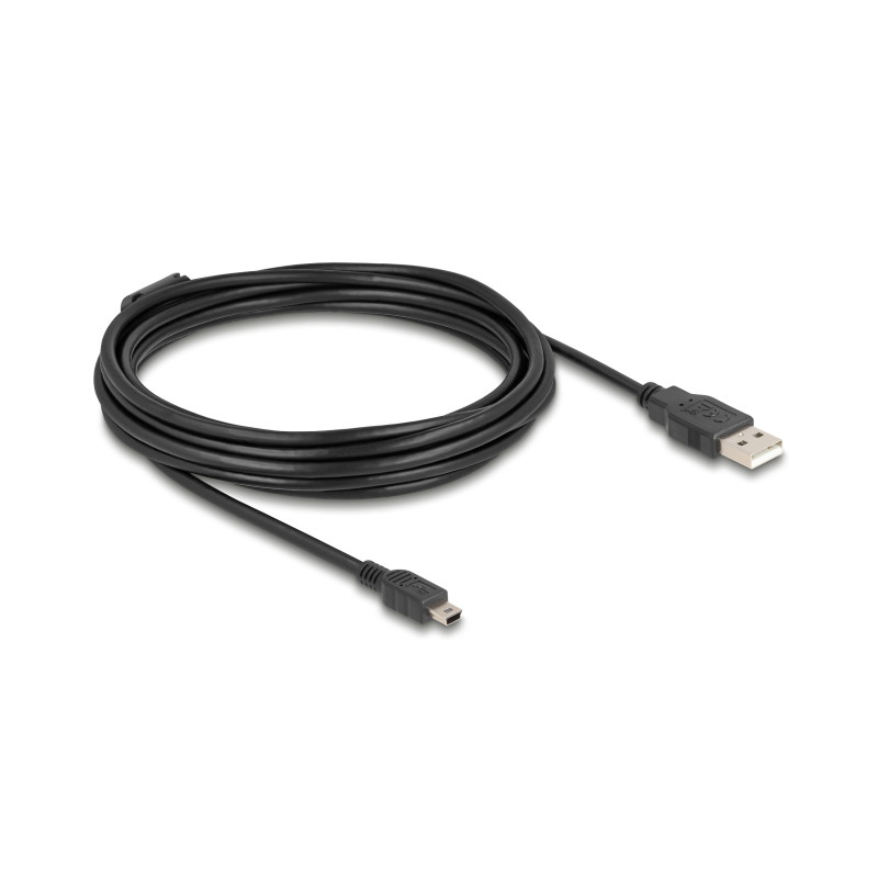 Delock Kabel USB 2.0 Typ-A Stecker - USB 2.0 Mini-B Stecker 5,0 m schwarz