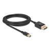 Delock Mini DisplayPort zu DisplayPort Kabel 8K 60 Hz 2 m DP 8K zertifiziert