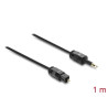 Delock TOSLINK Kabel mini TOSLINK 3,5 mm Stecker auf TOSLINK Stecker, Ø 2,2 mm, 1 m, schwarz