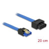 Delock Verlängerungskabel SATA 6 Gb/s Buchse gerade - SATA Stecker mit Einrastfunktion gerade 20 cm blau