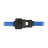 Delock Verlängerungskabel SATA 6 Gb/s Buchse gerade - SATA Stecker mit Einrastfunktion gerade 20 cm blau