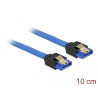 Delock Kabel SATA 6 Gb/s Buchse gerade - SATA Buchse gerade 10 cm blau mit Goldclips