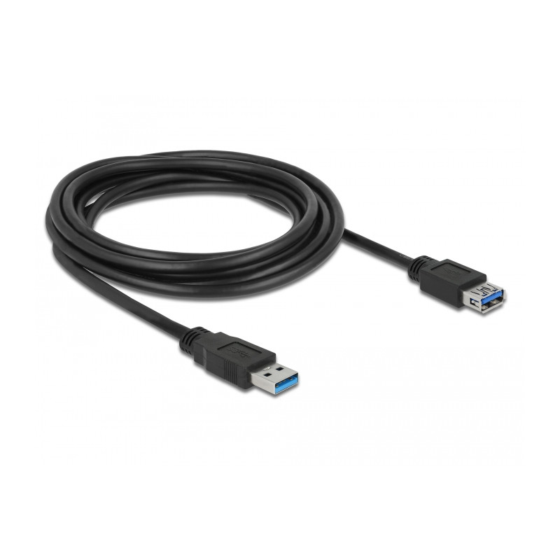 Delock USB 5 Gbps Verlängerungskabel Typ-A Stecker zu Buchse 3 m schwarz