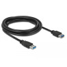 Delock USB 5 Gbps Verlängerungskabel Typ-A Stecker zu Buchse 3 m schwarz