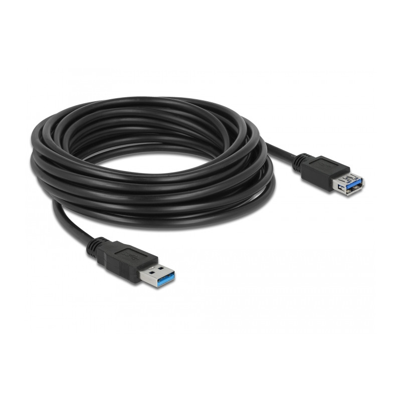 Delock USB 5 Gbps Verlängerungskabel Typ-A Stecker zu Buchse 5 m schwarz