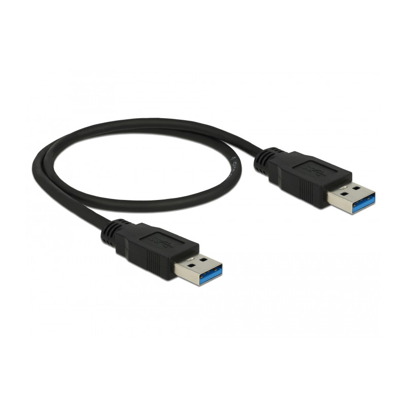 Delock USB 5 Gbps Kabel Typ-A Stecker zu Typ-A Stecker 0,5 m schwarz