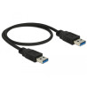 Delock USB 5 Gbps Kabel Typ-A Stecker zu Typ-A Stecker 0,5 m schwarz