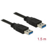 Delock USB 5 Gbps Kabel Typ-A Stecker zu Typ-A Stecker 1,5 m schwarz