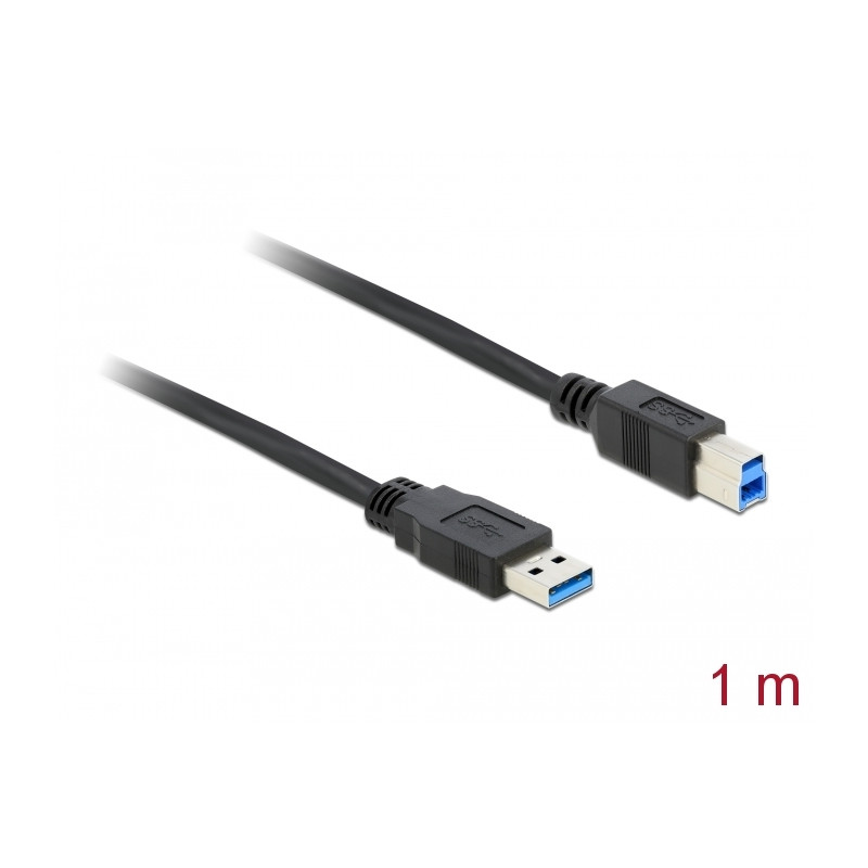 Delock USB 5 Gbps Kabel Typ-A Stecker zu Typ-B Stecker 1 m schwarz