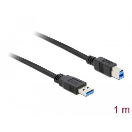 Delock USB 5 Gbps Kabel Typ-A Stecker zu Typ-B Stecker 1 m schwarz