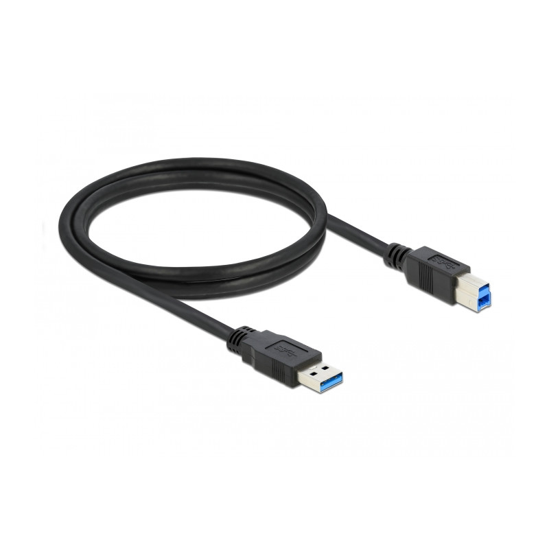 Delock USB 5 Gbps Kabel Typ-A Stecker zu Typ-B Stecker 1,5 m schwarz