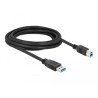 Delock USB 5 Gbps Kabel Typ-A Stecker zu Typ-B Stecker 3 m schwarz
