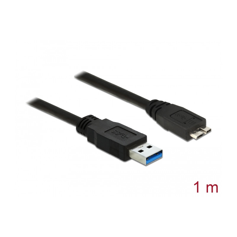 Delock USB 5 Gbps Kabel Typ-A Stecker zu Typ Micro-B Stecker 1 m schwarz