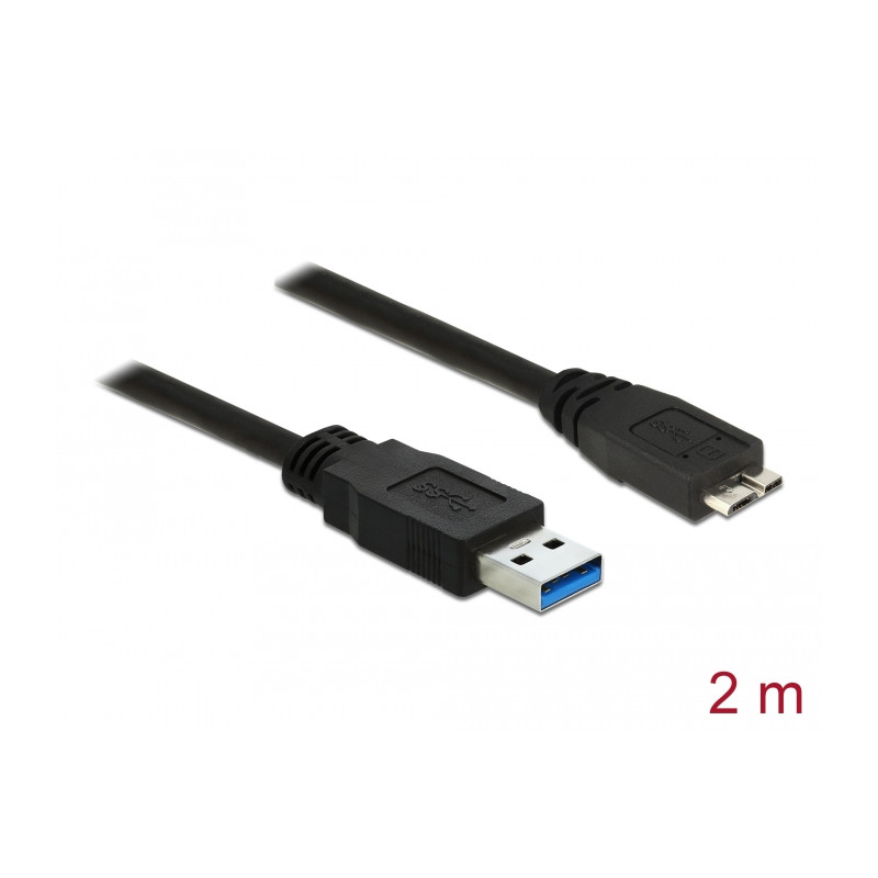 Delock USB 5 Gbps Kabel Typ-A Stecker zu Typ Micro-B Stecker 2 m schwarz