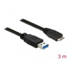 Delock USB 5 Gbps Kabel Typ-A Stecker zu Typ Micro-B Stecker 3 m schwarz