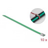 Delock Edelstahlkabelbinder L 200 x B 7,9 mm grün 10 Stück