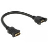 Delock Kabel HDMI-A Buchse - HDMI-A Buchse zum Einbau 4K 30 Hz 0,25 m