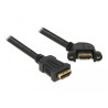 Delock Kabel HDMI A Buchse - HDMI A Buchse zum Einbau 110° gewinkelt 25 cm