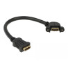 Delock Kabel HDMI A Buchse - HDMI A Buchse zum Einbau 110° gewinkelt 25 cm