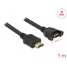 Delock Kabel HDMI-A Stecker - HDMI-A Buchse zum Einbau 4K 30 Hz 1 m