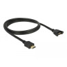 Delock Kabel HDMI-A Stecker - HDMI-A Buchse zum Einbau 4K 30 Hz 1 m