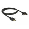 Delock Kabel HDMI-A Stecker - HDMI-A Buchse zum Einbau 110° gewinkelt 4K 30 Hz 1 m