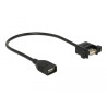 Delock Kabel USB 2.0 Typ-A Buchse - USB 2.0 Typ-A Buchse zum Einbau 0,25 m