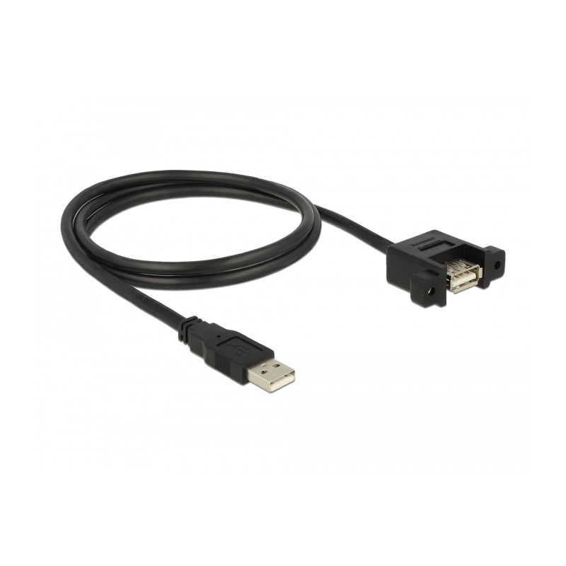 Delock Kabel USB 2.0 Typ-A Stecker - USB 2.0 Typ-A Buchse zum Einbau 1 m