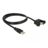 Delock Kabel USB 2.0 Typ-A Stecker - USB 2.0 Typ-A Buchse zum Einbau 1 m