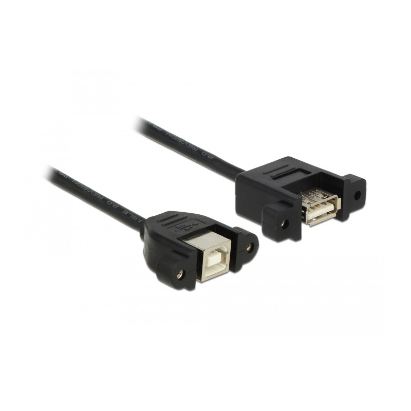Delock Kabel USB 2.0 Typ-B Buchse zum Einbau - USB 2.0 Typ-A Buchse zum Einbau 1 m