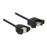 Delock Kabel USB 2.0 Typ-B Buchse zum Einbau - USB 2.0 Typ-A Buchse zum Einbau 1 m