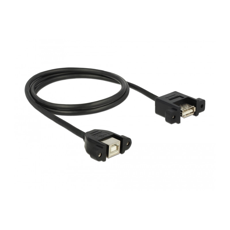 Delock Kabel USB 2.0 Typ-B Buchse zum Einbau - USB 2.0 Typ-A Buchse zum Einbau 1 m