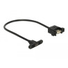 Delock Kabel USB 2.0 Micro-B Buchse zum Einbau - USB 2.0 Typ-A Buchse zum Einbau 25 cm