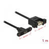 Delock Kabel USB 2.0 Micro-B Buchse zum Einbau - USB 2.0 Typ-A Buchse zum Einbau 1 m